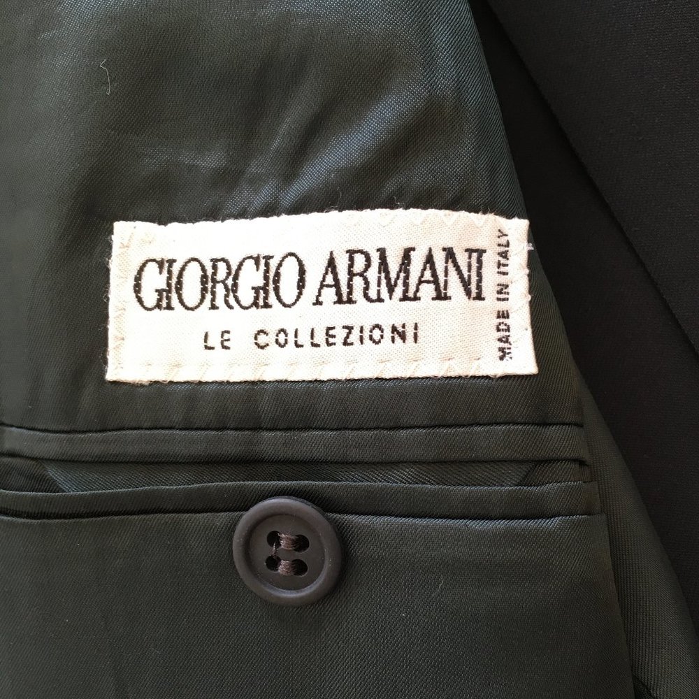 Giorgio Armani Vintage 90's Suit, 36 short, navy blue, pure wool, oversized look